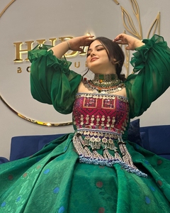 Vestido de mujer Vintage afgano tradicional hecho a mano, seda y algodón de alta calidad, el mejor Material para el verano 0647 - Product Image 6