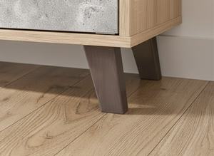 Mueble Zapatero Moderno y Elegante de 4 Puertas y 6 Niveles para 18 Pares de Zapatos, Modelo SC503, Roble Somana Claro, Mármol Claro - Product Image 5