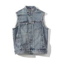 Oem Premium 2025 Nouveau Gilet en jean slim rétro de haute qualité pour hommes Gilet en jean sans manches Gilet en jean décontracté