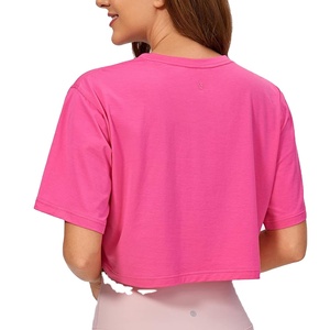 เสื้อครอปสตรีทแวร์แฟชั่นเสื้อครอปแขนสั้นสำหรับผู้หญิงเสื้อทรงหลวมพิมพ์ลายทันสมัยใหม่สำหรับฤดูร้อน - Product Image 2