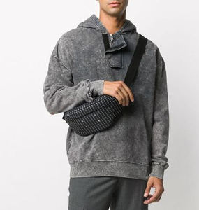 เสื้อมีฮู้ดสำหรับผู้ชายเสื้อสเวตเตอร์ซักด้วยกรดผ้าฝ้าย - Product Image 1