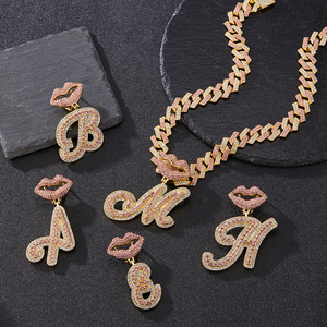 จี้รูปตัวอักษร B สีโรสโกลด์14K ที่กำหนดเอง925เพชรโมอิสซาไนต์สำหรับจี้ที่สวยงามของผู้ชาย - Product Image 5