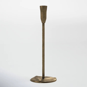 Portavelas cónico de Metal de nuevo estilo, candelabro con acabado dorado, decoraciones de iluminación de mesa para bodas y hogares - Product Image 4
