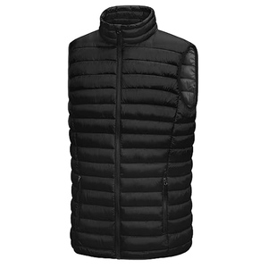 High Quality Casual Winter Puffer Jacket Vest Solid Washed Woolen Breathable Zipper Quilted Detail Windproof Outer Wear - Product Image 3