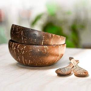 Venta al por mayor cuencos de coco hechos a mano con patrón grabado ecológico Vietnam - Product Image 5