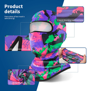 Máscaras de esquí personalizadas para deportes al aire libre, sombrero de 1 Agujero a prueba de viento, pasamontañas para exteriores, máscaras de esquí, al por mayor, 2024 - Product Image 6