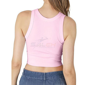 เสื้อกล้ามสั้นสำหรับผู้หญิงระบายอากาศได้ดีเป็นมิตรกับสิ่งแวดล้อมพร้อมแผ่นรองที่ถอดออกได้เข้ารูปผ้านุ่มแห้งเร็ว - Product Image 2