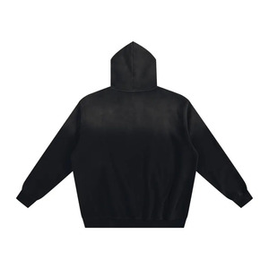 Sudadera con Capucha Extra Grande para Hombre, Estilo Vintage, Lavado Personalizado, 600 g/m², Transpirable, para Invierno, Color Sólido, Informal - Product Image 4