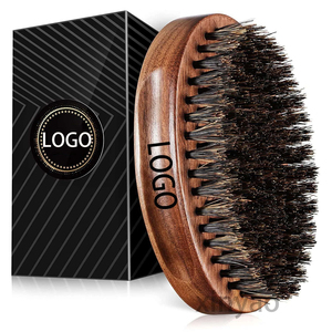 Brosse à barbe en bois avec poils de cheval pour l'entretien et le soin des hommes - Product Image 2