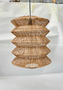 2025 nouvel article fait à la main Boho lustre en osier minimaliste salon suspendu plafond abat-jour pas cher prix rotin suspension - Product Image 4