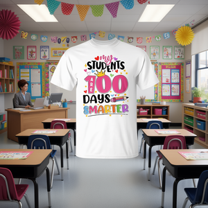 T-shirt pour enseignant « Mes élèves sont de 100 jours plus intelligents », 100e jour d'école - Product Image 3