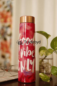 Classic Wide Copper Bottle All-Day Hydration Solution by Tradebyd Plastic Drinkware - Product Image 3