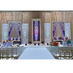 Perfecto evento de boda escenario telón de fondo marco Sur boda FRP escenario marcos magníficos hechos a mano blanco boda telón de fondo paneles - Product Image 1