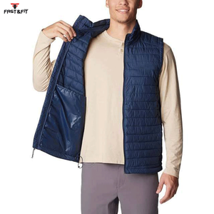 Gilet matelassé imperméable d'extérieur, nouvelle arrivée, fabrication professionnelle, coupe-vent, à capuche, sans manches, réversible - Product Image 4