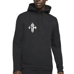 เสื้อฮู้ดแบบสวมหัวของผู้ชายสีพื้นผ้าคอตตอน100% สกรีนลายผ้าไหมวัสดุผ้าคอตตอนคุณภาพสูงออกแบบโลโก้ได้ตามต้องการ - Product Image 5