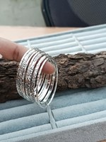 Ensemble de 7 bracelets style bohème en argent 925, bracelets indiens faits à la main, bracelets délicats, 7 bracelets superposés, bijoux