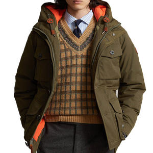 Chaqueta larga de invierno para hombre de moda resistente a la intemperie con capucha transpirable para clima frío - Product Image 3