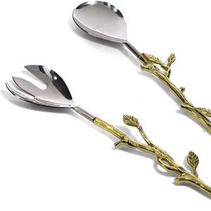 Wholesale Solid Handle with Amazing Design Serving <b>Dessert</b> Flatware Silver Polished Servers New Arrival Spoon and <b>Fork</b> Serving - Product Image 2