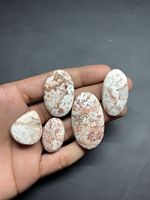 Lot en gros de cabochons en opale jaspe Rosita 100% naturelle de qualité AAA MH GEMS, bleus, pour bijoux, formes et tailles variées, certifiés par un tiers