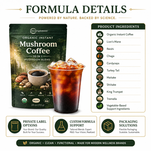 Café de Hongos 10 en 1, Instantáneo, Cordyceps, Reishi, Chaga, Energía, Concentración, Apoyo Inmunológico, Pre y Post Entrenamiento, Suplemento Dietético, a Granel - Product Image 6