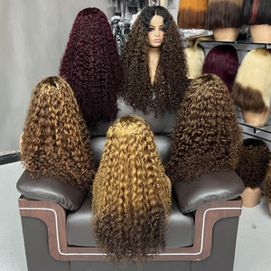 Pelucas de Cabello Humano de Lujo con Encaje Frontal 13x4, Doble Trama, Rizadas, Suaves y Amigables con la Piel, de 26 Pulgadas, Listas para Envío al por Mayor - Product Image 5