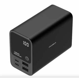 Batterie externe Choetech B635 27000mAh avec charge rapide 100W, en alliage d'aluminium noir, batterie Li-Polymère ultra-rapide 30000mAh - Product Image 1