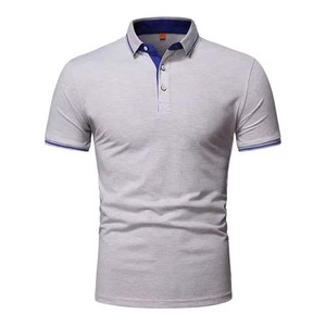 เสื้อโปโลผ้าฝ้ายสำหรับผู้ชายเสื้อผ้าเล่นกอล์ฟสำหรับใส่ในยิมฟิตเนสไซส์ใหญ่พิเศษพิมพ์ลายลำลองสีทึบ - Product Image 1