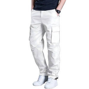 custom Men's Cotton Canvas Tactical Pants <b>Working</b> Hiking Hunting Multi Pockets Worker Overalls <b>Cargo</b> pant with customization. - Product Image 3