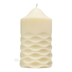 Elegant Jumbo Wavy Soy Wax Pillar Candle for Home Event Styling Christmas Halloween Easter Decorations and Gifting for Bars - Product Image 3