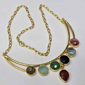 สร้อยคอดีไซเนอร์เงินสเตอร์ลิง925ชุบทองสไตล์วินเทจที่ไม่ซ้ำกันคุณภาพดีเยี่ยมทำด้วยมือประดับมุกตัดอย่างดี - Product Image 5