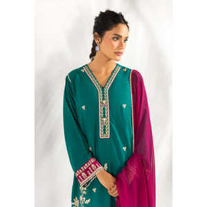 Conjunto de 3 Piezas para Mujer, Chifón Transpirable, Elegante, Cuello en V, Festivo, Verano, Bordado, IPSTD-55117 - Product Image 1