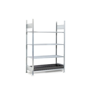 Scaffale per piccoli contenitori di sostanze pericolose, campo base, 3 ripiani a griglia, vasca di raccolta in PE, 1360 x 437 x - Product Image 4