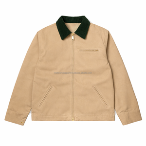 Veste en toile de coton camouflage imperméable coupe-vent col rond OEM unisexe pour le terrain - Product Image 3