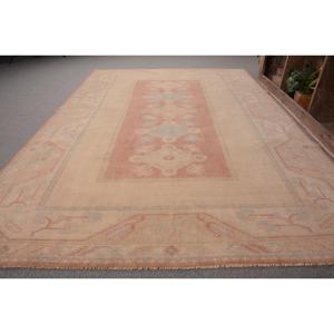 6.2x9.1 ft Rug, Turkish Vintage Rug, <b>Brown</b> Abstract Rug - Product Image 1