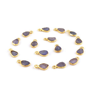 ขั้วต่อแทนซาไนต์ดิบจากธรรมชาติชุบทองแบบ Diy,ขั้วต่อจี้หนามเตยสำหรับทำเครื่องประดับ - Product Image 3