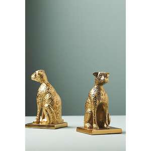 Laiton Or Lapin Sculpture Objets Décoratifs Petit Et Grand Ensemble de 2 Solide Lapin Showpiece Modèles Vaisselle Presse-papiers - Product Image 3