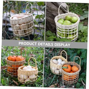 Panier en osier mural pour la cuisine, jardinière, légumes et fruits, décoration bohème pour la maison - Product Image 5