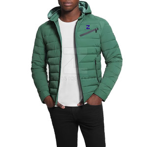 Veste bouffante pour hommes léger coupe-vent hiver extérieur mode porter respirant écologique avant Logo - Product Image 1