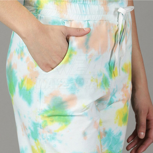 กางเกงสเวตเตอร์ผู้หญิงที่มีผิวเทอร์รี่เรียบและกางเกงสเวตเตอร์ทรงสลิมฟิต - Product Image 3