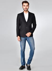 Costume de blazer noir élégant pour homme de qualité export, idéal pour le bureau, le style et les occasions spéciales, disponible à prix export. - Product Image 3