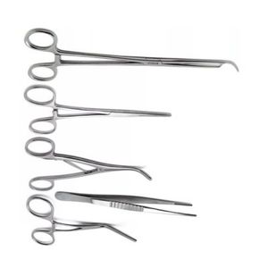 Ensemble de pinces chirurgicales de 5 pièces, qualité supérieure, acier inoxydable, Voase Debakey Hulka Trousseau, instrument manuel, source d'alimentation - Product Image 4