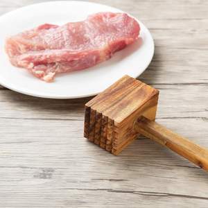 Acacia Wood Meat <b>Tenderizer</b>, 11.5-inches, Brown Wood Meat Mallet <b>Tenderizer</b> Tool Wooden Chicken Poultry Pounder - Product Image 5