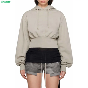 Behram International Women's Casual Oversized Lined Fleece Hoodies Sweatshirts Breathable <b>Drop</b>-shoulder Long Sleeve - Product Image 5