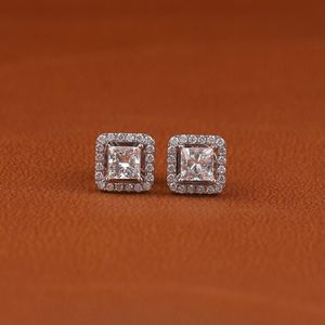 VVS Princess Lab Grown Diamond <b>Stud</b> Earring With 925 Sterling <b>Silver</b> IGI Certified Casual Wear American Diamond - Product Image 1