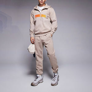 Survêtement à logo brodé personnalisé pour hommes, confortable, élégant, nouveau sweat-shirt et pantalon de survêtement imprimés pour auto. - Product Image 4