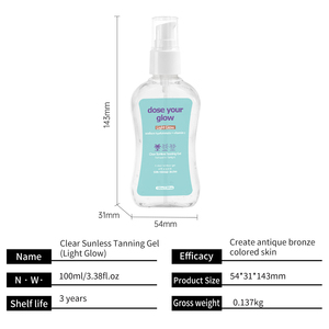 Gel <span class=keywords><strong>Autobronceador</strong></span> Intensivo Extremo Transparente de 100 ml con Logotipo Personalizado al por Mayor - Product Image 5