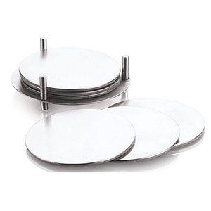 Posavasos clásico de metal plateado Easy Store Hogar e industrial Plato de postres de té de latón con estante Venta de fábrica por fabricante - Product Image 6