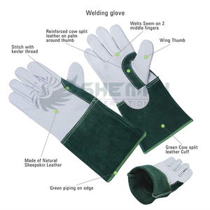 Gants de soudage robustes conçus pour une application extrêmement résistante à la chaleur Gants en cuir durables antidéflagrants pour le métal industriel - Product Image 3