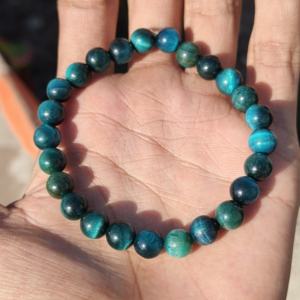 Natural Blue Tiger Eye Handmade Luxury Beaded <b>Adjustable</b> <b>Bracelet</b> 925 Silver 8mm Silver Plated Healing Crystal Jewelry Gift <b>Men</b> - Product Image 1