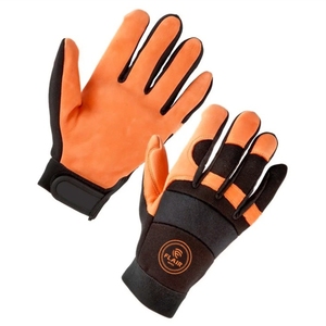 Gants en cuir synthétique anti-choc haute visibilité antidérapants outils de protection des mains de sécurité au travail gants de mécanicien - Product Image 1